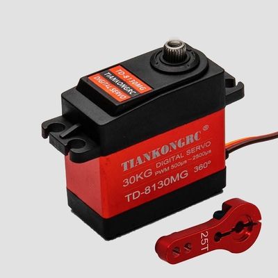 Un buen precio. TIANKONGRC TD-8130MG 4.8V - 8.4V 180 Grados 30KG Servo Motor Digital de Engranajes Metálicos Impermeable Para Modelos RC, Robots en línea