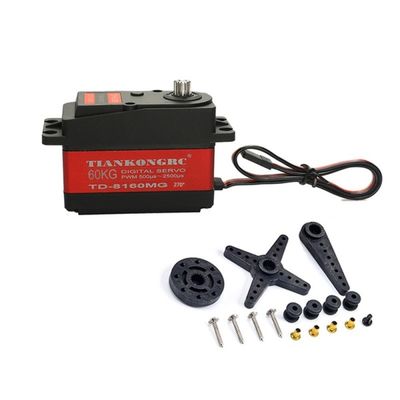 Un buen precio. TIANKONGRC TD-8160MG 60KG 6V-8.4V Gear de metal de alto par de alta velocidad Servomotor digital a prueba de agua para 1/5 RC coche robot en línea