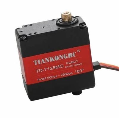 Un buen precio. TIANKONGRC 25kg TD-7125MG Metal Gear Servo Digital Motor 4.8-8.4V para el coche inteligente del robot RC en línea