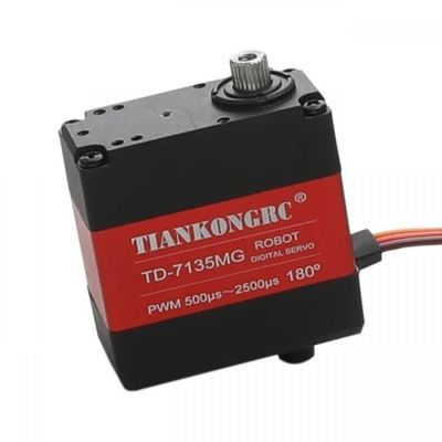 Un buen precio. TIANKONGRC 35kg TD-7135MG Metal Gear Servo Digital Motor 4.8-8.4V para el coche inteligente del robot RC en línea