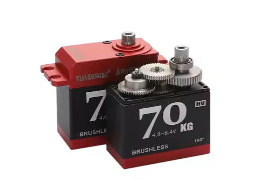 Un buen precio. TIANKONGRC BLS-HVS70MG 70KG Servo a prueba de agua Motor de alto par digital Servo submarino RC Servo para helicóptero robot de coche RC en línea