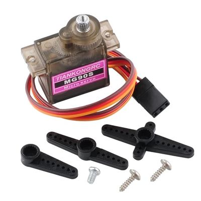 Un buen precio. TIANKONGRC MG90S 9g Servo Motor de engranaje de aluminio Micro Servo para RC Robot de proyecto de robot DIY. en línea