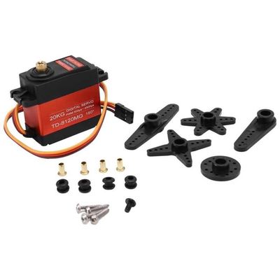 Un buen precio. TIANKONGRC TD-8120MG 20KG 4.8-7.4V Servo digital de 360 grados impermeable con gran par de torsión Accesorios metálicos para bricolaje Robot Brazo robótico RC Modelo PWM 500μs-2500μs en línea