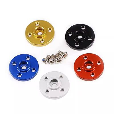 Un buen precio. Volante de metal de alta precisión de 25T montaje de disco pequeño para MG995 MG996R con orificios de tornillo M3 en línea