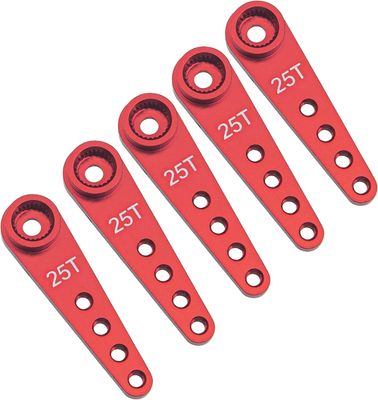 Un buen precio. 25T Servo Corno de Metal Extensión de brazo de dirección RC largo Compatible con Futaba Savox Power HD HSP Himoto MG995 MG996 Servos Motor en línea
