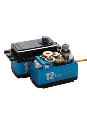 Un buen precio. TIANKONGRC TD-9412MG 12KG Casilla de metal a prueba de agua de perfil bajo Servo motor digital engranaje de metal Torque alto 4.8-7.4V para 1/10 1/8 RC Robot de coche en línea